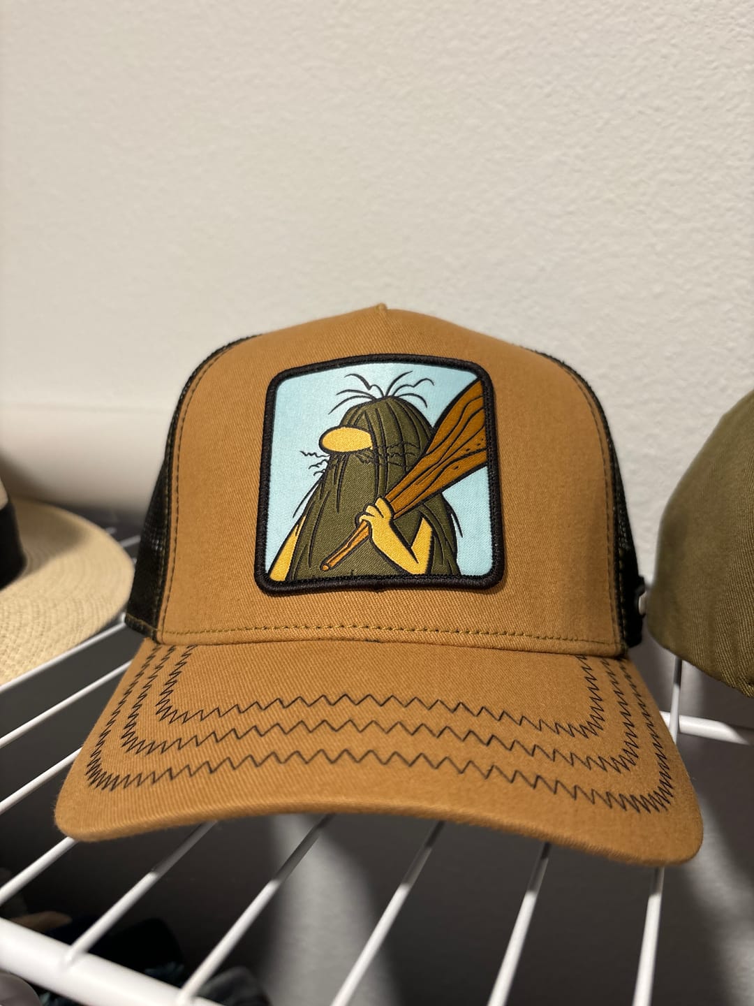 Customer photo review of OVERLORD X Hanna-Barbera: Captain Caveman Trucker Cap