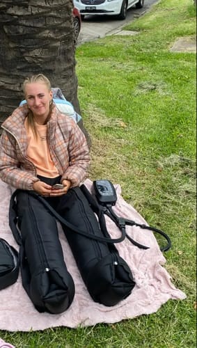 Customer photo review of RECHARGEABLE Full Leg 6 Chamber Air Compression Boots 3.0