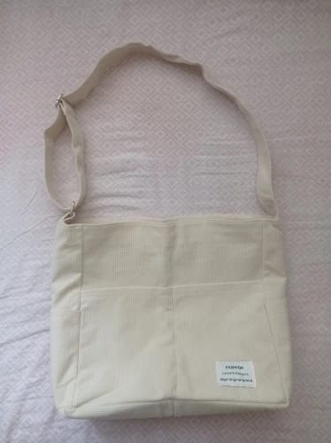 Customer photo review of Everyday Corduroy Shoulder Tote