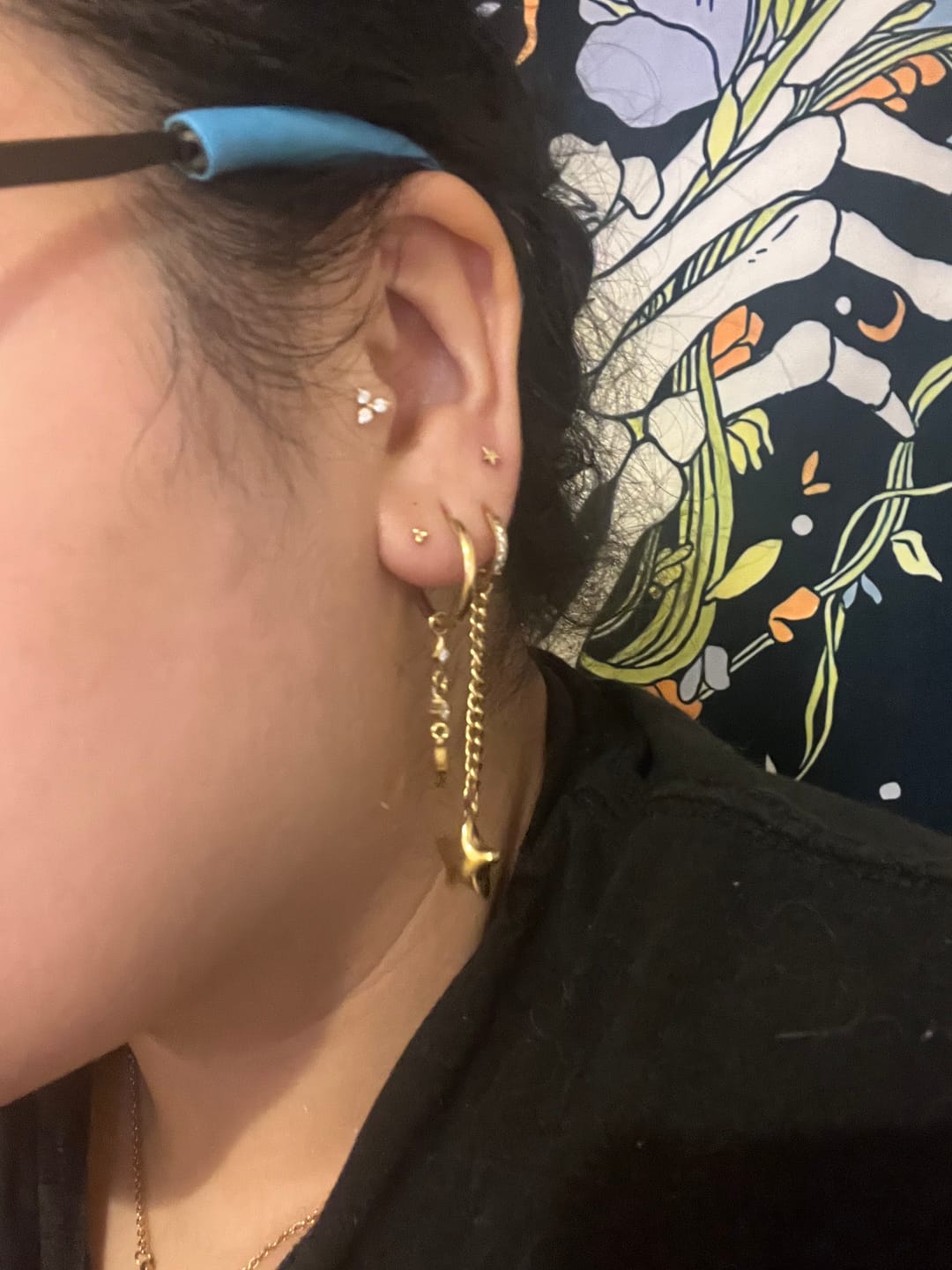Customer photo review of Puffy Star Chain Charm