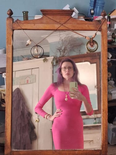 Customer photo review of Long Sleeve Maxi Shapewear Dress