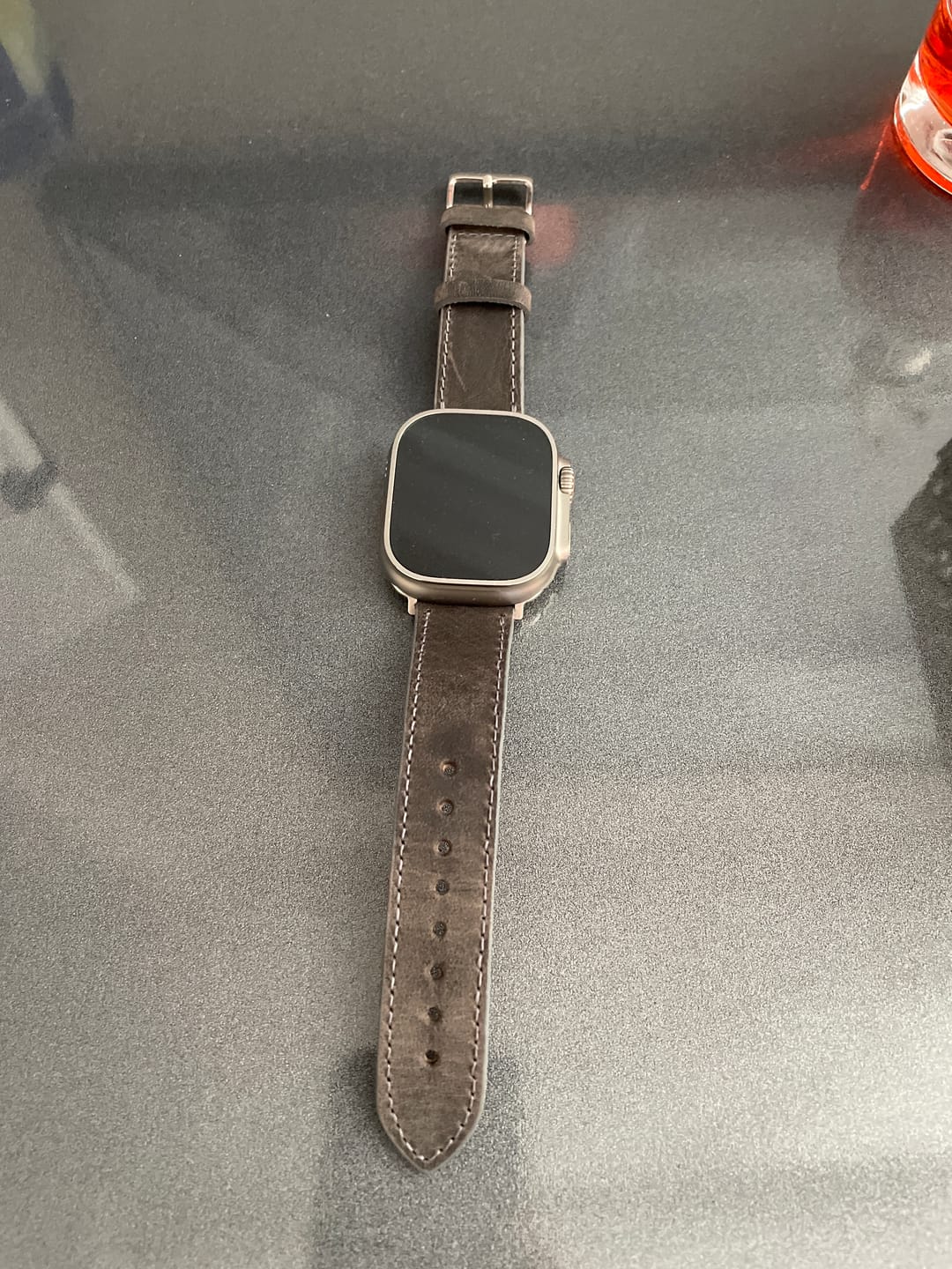 Customer photo review of Apple Watch Deri Kordon Gri - İsnos