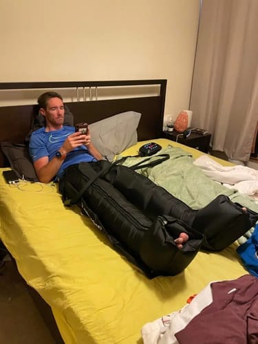 Customer photo review of RECHARGEABLE Full Leg 6 Chamber Air Compression Boots 3.0
