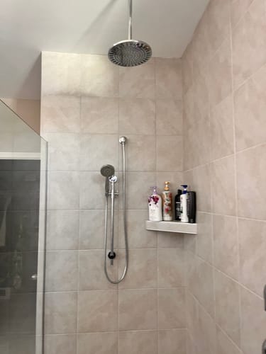 Customer photo review of 3-Spray Hand Held Shower Head Set with Slide Bar