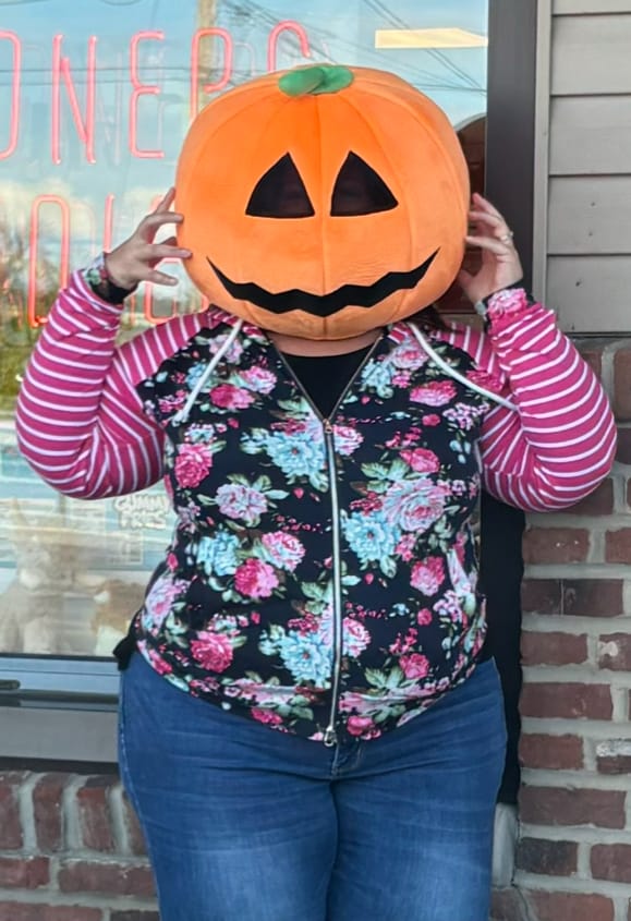 Customer photo review of Isabel Blue Floral Woman's Hoodie