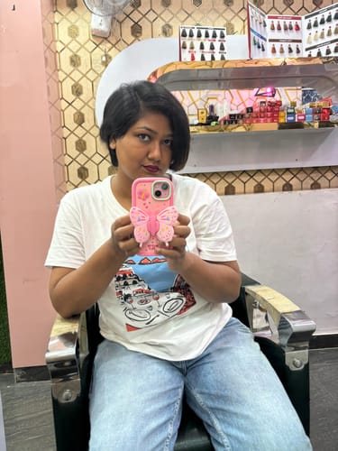 Customer photo review of Baby Butterfly Designer Silicon Case for iPhone