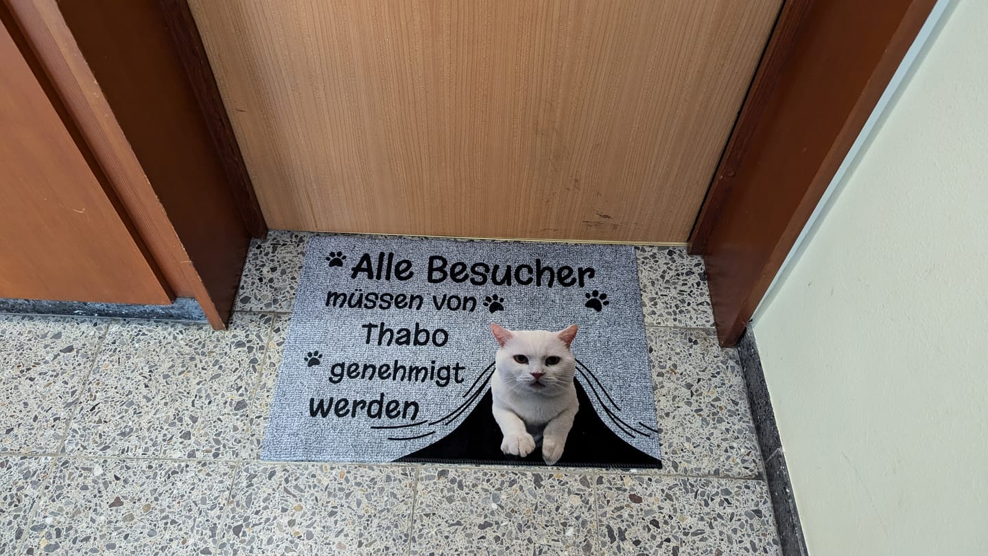 Customer photo review of Besuch genehmigt - Individuelle Fußmatte