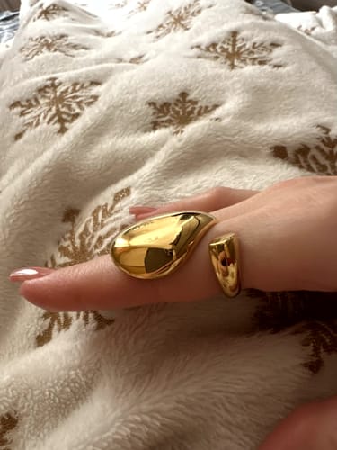 Customer photo review of FluxDrop Chunky Open Ring