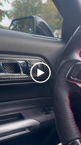 Customer video review of Mustang 2015-2023 Real Carbon Fiber Interior Door Handle Overlay