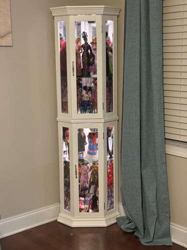 Customer photo review of Lorona 70" Tall Glass Door Corner Curio Cabinet