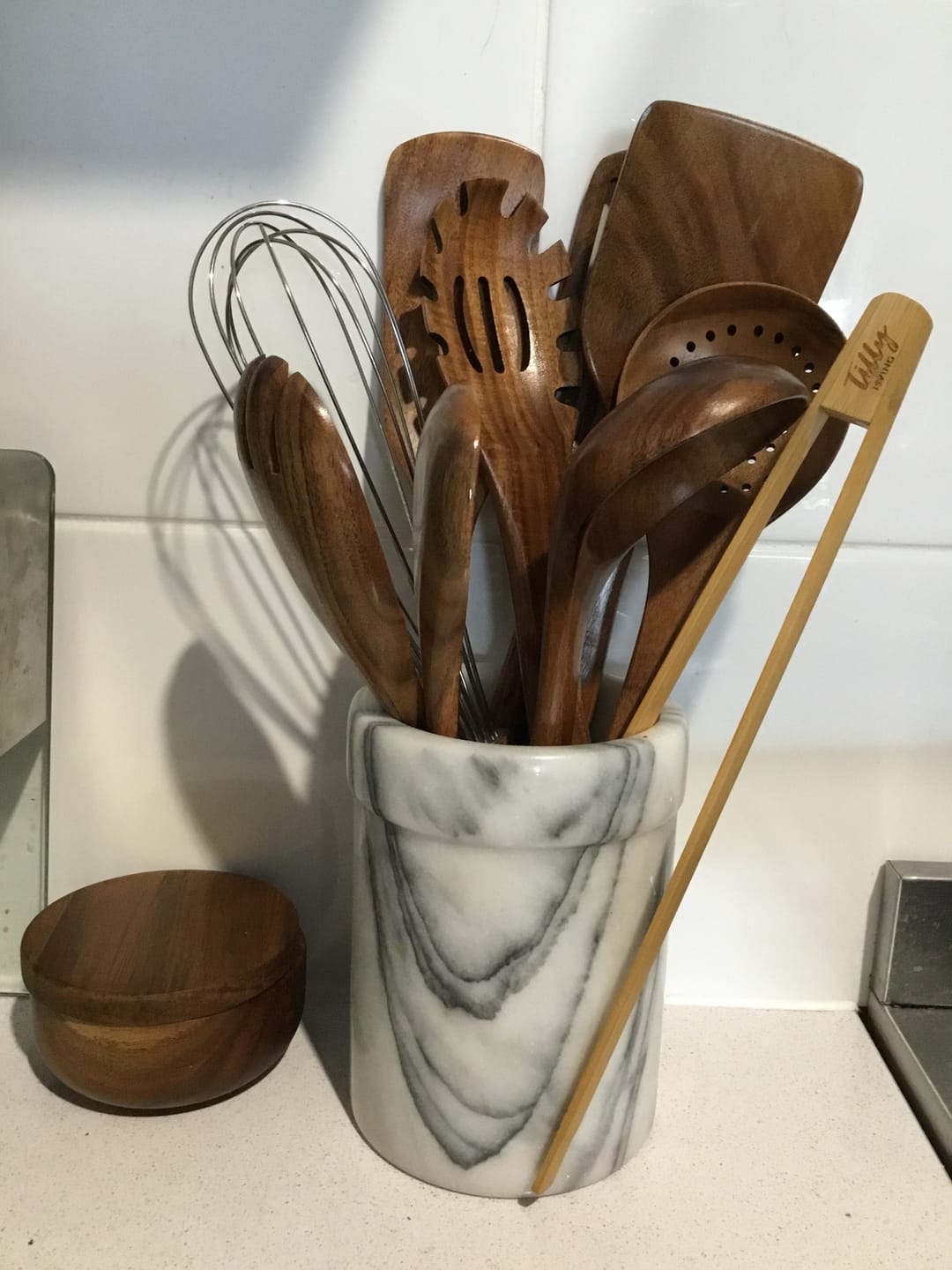 Customer photo review of 10 Piece Teak Wooden Utensil Set