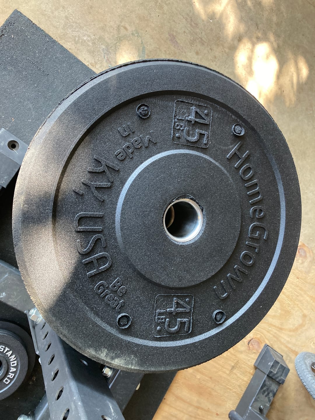 Customer photo review of URA-MAX BLACK Bumper Plate Sets