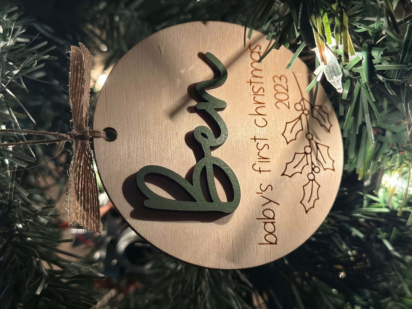 Customer photo review of Baby's First Christmas Ornament 2025