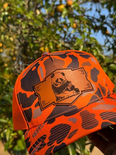Customer photo review of Custom Leather Patch Hats Richardson CAMO Laser Engraved