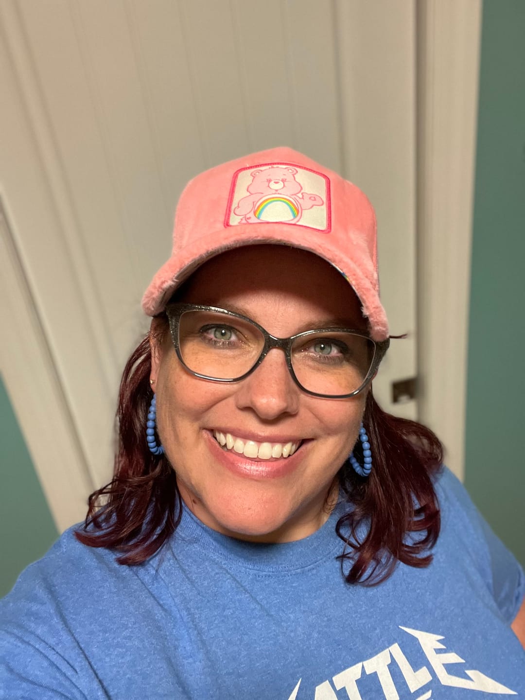 Customer photo review of OVERLORD X Care bears:  Cheer Bear Trucker Cap