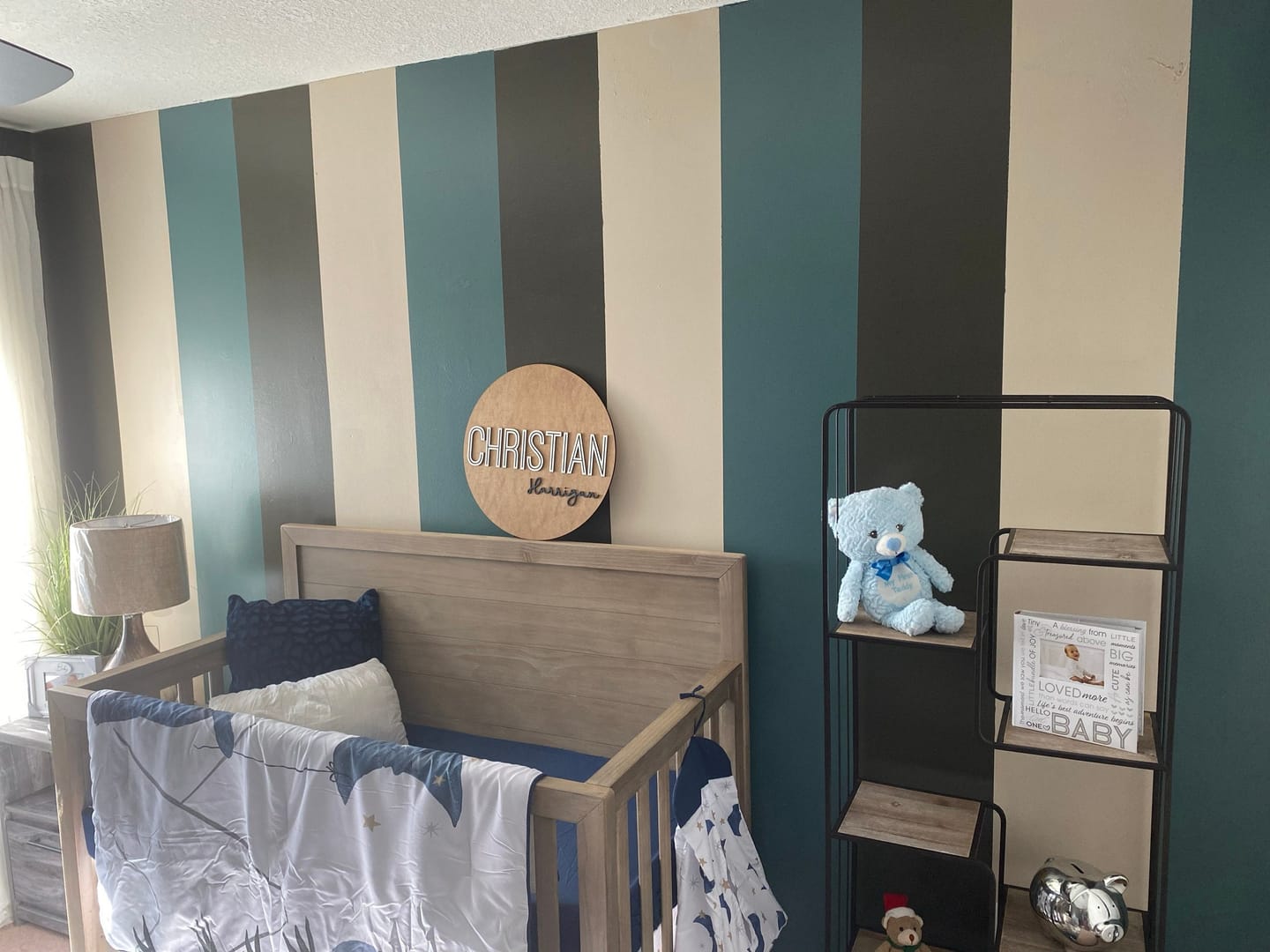 Customer photo review of Round Nursery Name Sign