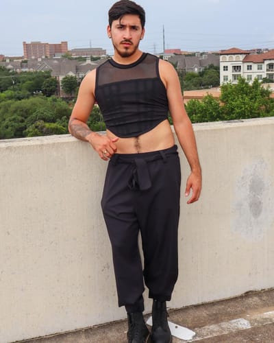 Customer photo review of INCERUN Men's Casual Solid Color Loose Pants SKUH95615