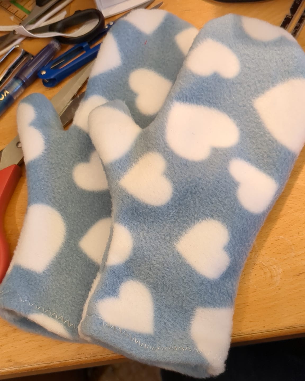 Customer photo review of All Over Hearts Anti Pill Polar Fleece Fabric