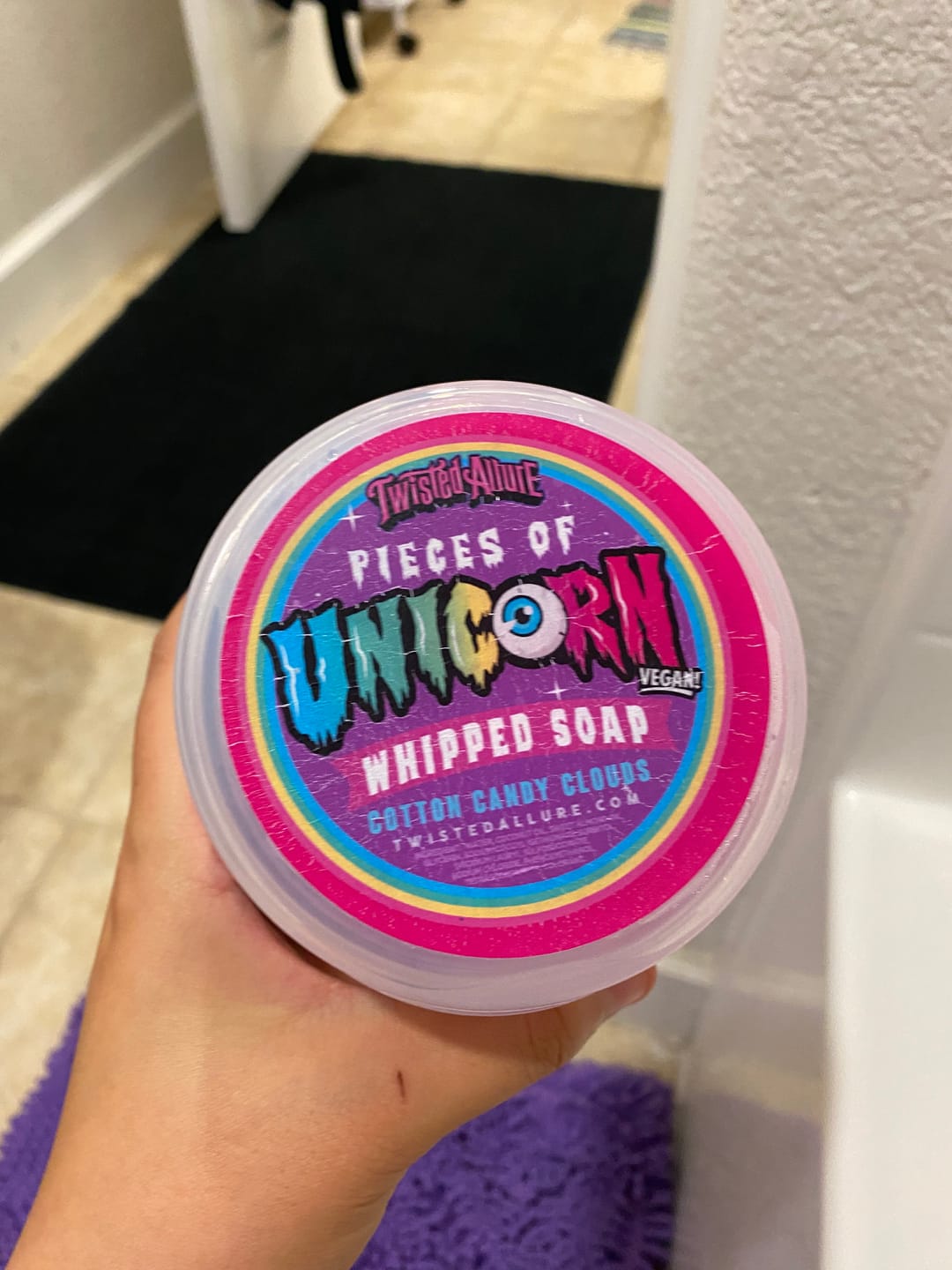 Customer photo review of Pieces of Unicorn Whipped Soap