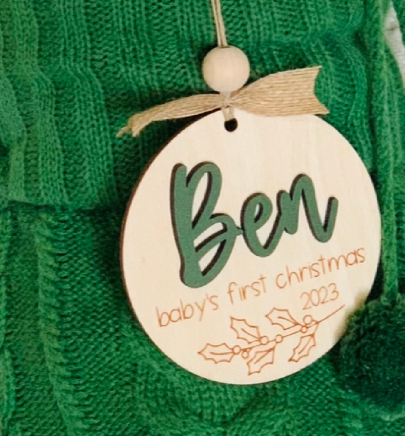 Customer photo review of Baby's First Christmas Ornament 2025