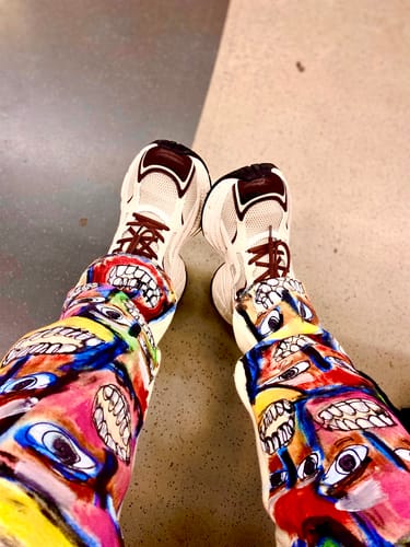 Customer photo review of Round Toe Dad Sneakers