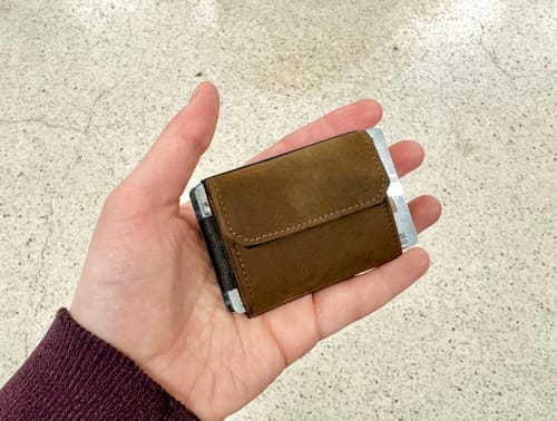 Customer photo review of Nano Boy Pocket card holder wallet with leather coin pocket