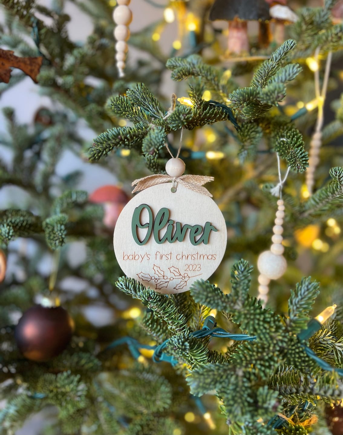 Customer photo review of Baby's First Christmas Ornament 2025