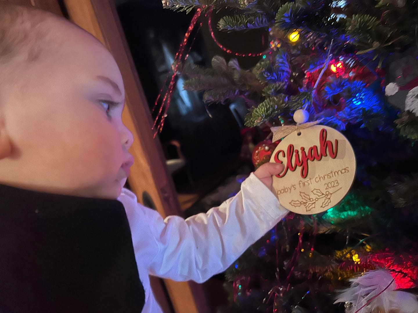 Customer photo review of Baby's First Christmas Ornament 2025