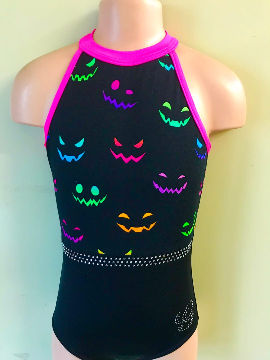 Customer photo review of Colourful Halloween Faces on Black French Terry Fabric