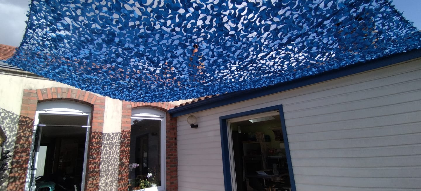 Customer photo review of Filet de camouflage renforcé bleu
