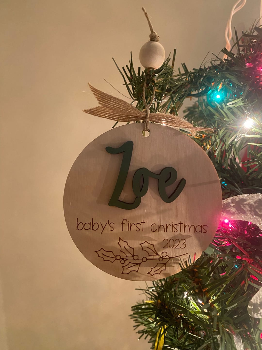Customer photo review of Baby's First Christmas Ornament 2025