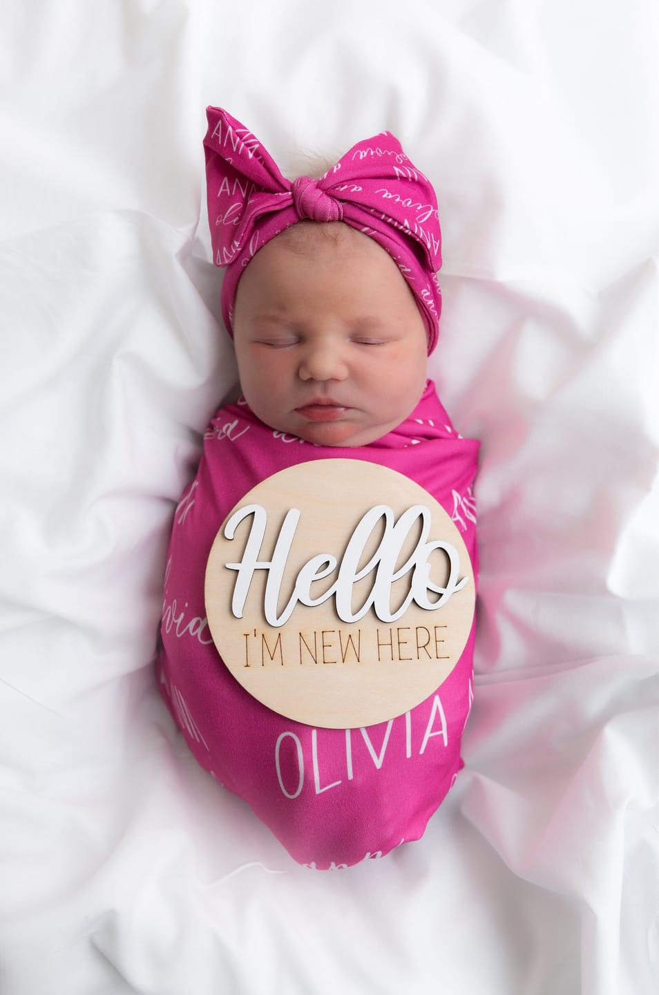 Customer photo review of Wooden Monthly Baby Milestones