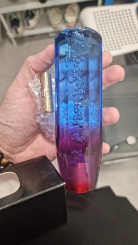 Customer photo review of JDM Blue Purple Bubble Gear Knob