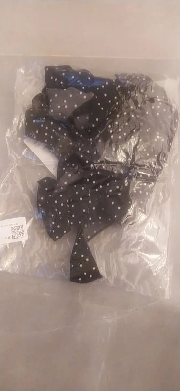 Customer photo review of Polka Dot Tie Shoulder Romper