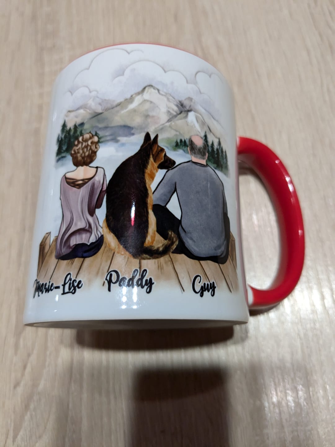 Customer photo review of Couple & Chien | Mug Personnalisé