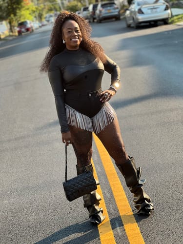 Customer photo review of IMOGINE-BLACK ADJUSTABLE POINTED TOE BOOT