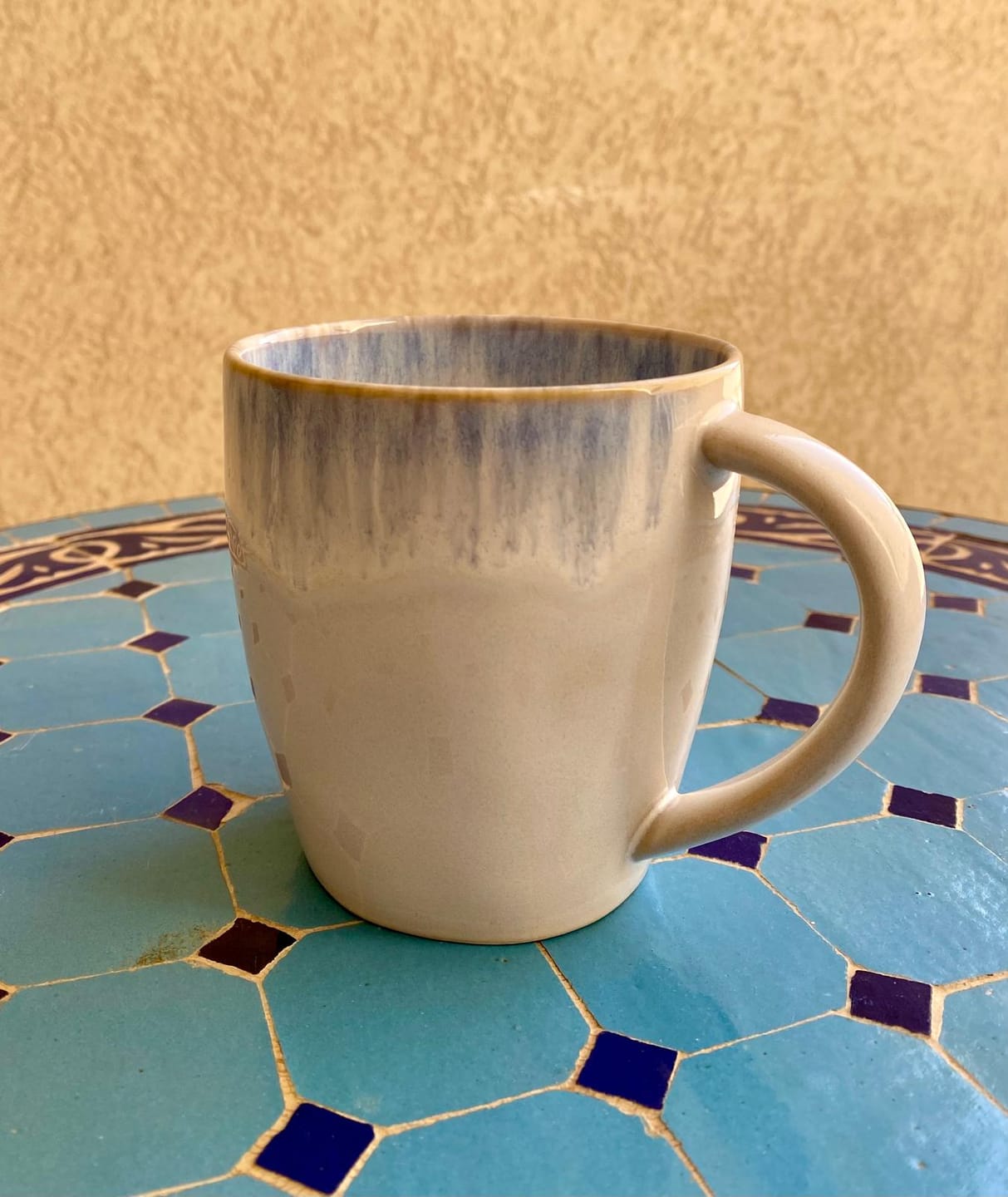 Customer photo review of מאג עם ידית | כחול לבן