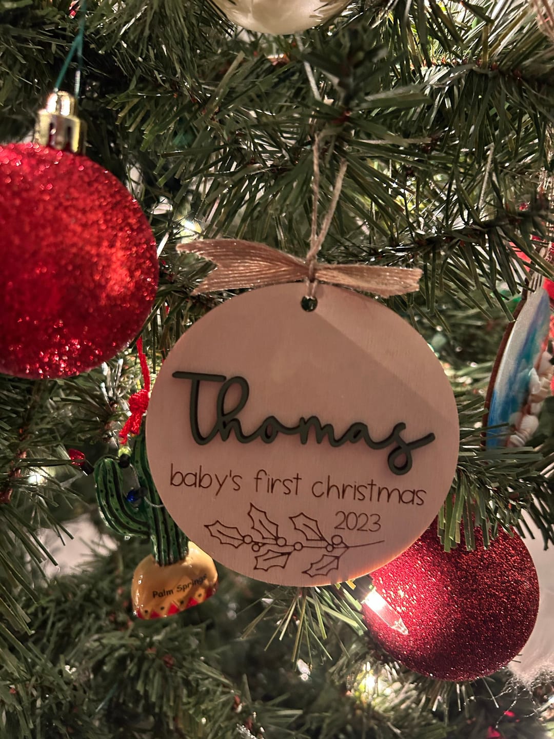 Customer photo review of Baby's First Christmas Ornament 2025