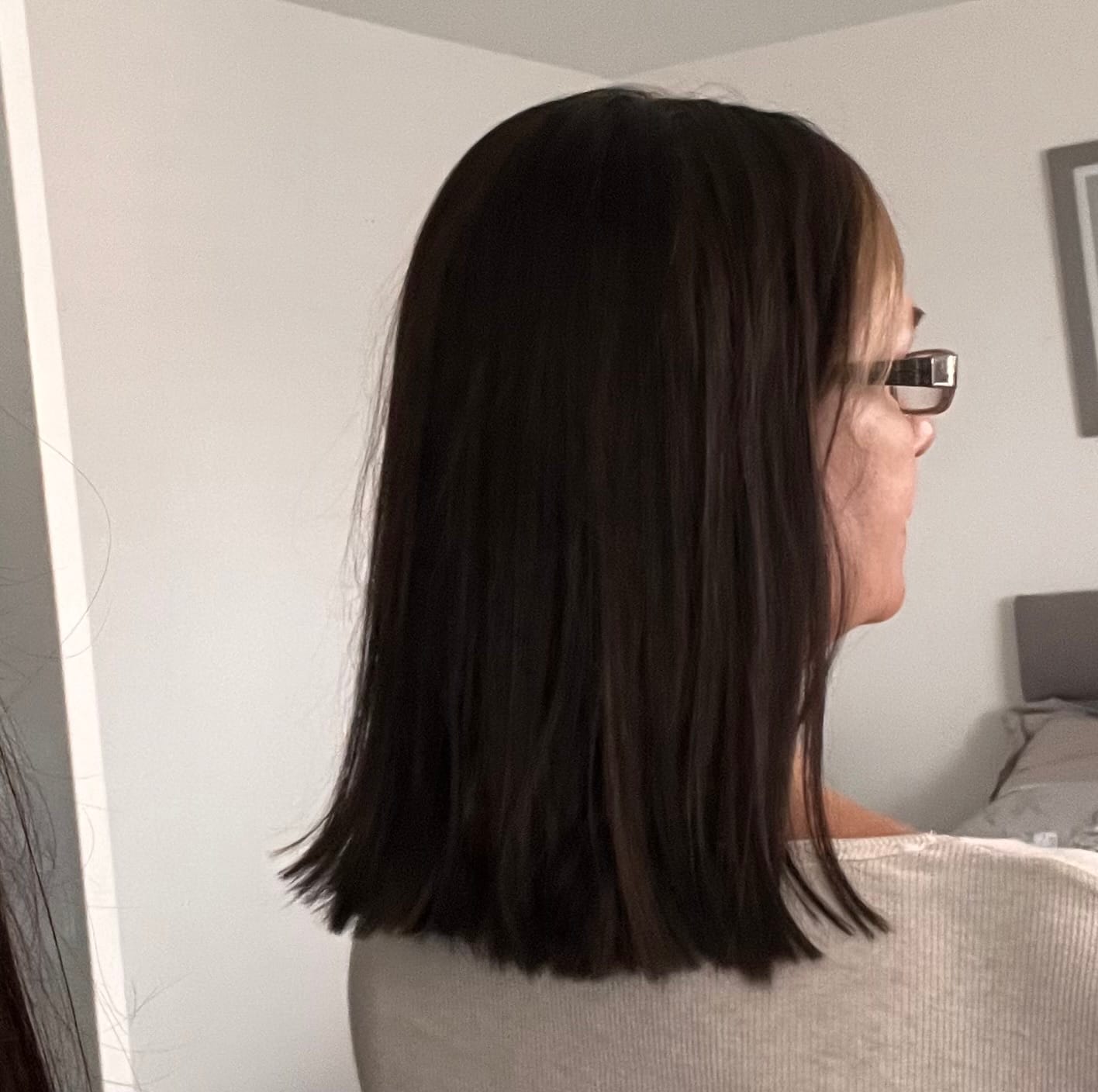 Customer photo review of Stranded 14" Seamless Five Piece Clip-in Human Hair Extension (95g) #6 Daylilies