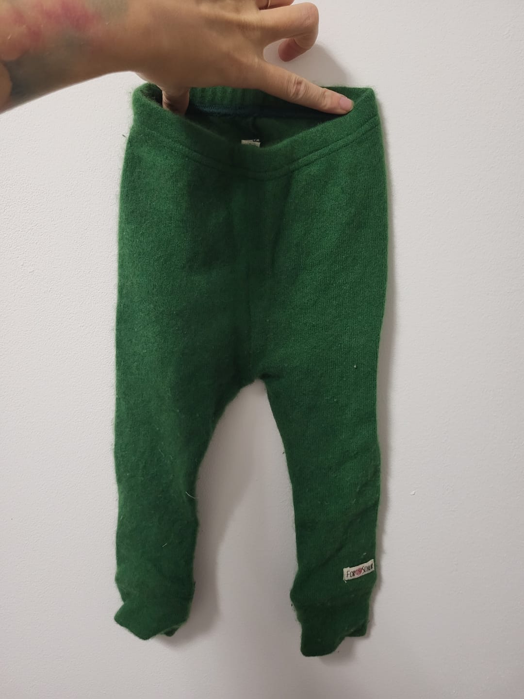 Customer photo review of Upcycling Schmale Kaschmirhose Tanne
