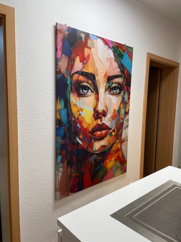 Customer photo review of Leinwandbild | Abstraktes Frauenporträt Aurora | Hochformat
