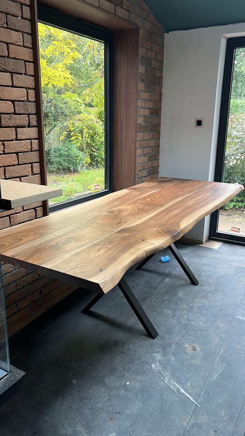 Customer photo review of Bestseller Eva Extendable Dining Table in Solid Walnut