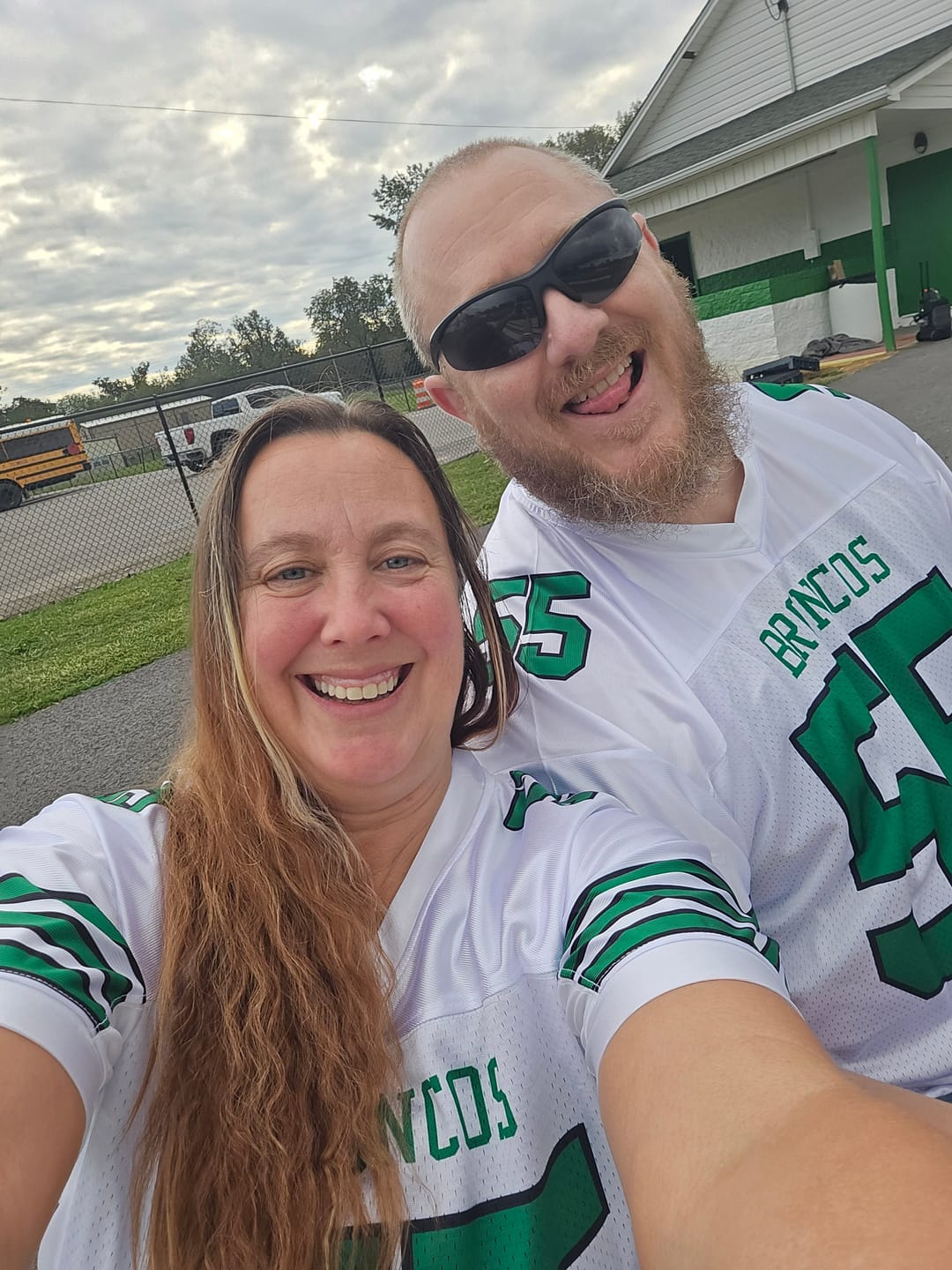 Customer photo review of Custom White Gotham Green-Black Classic Style Mesh Authentic Football Jersey