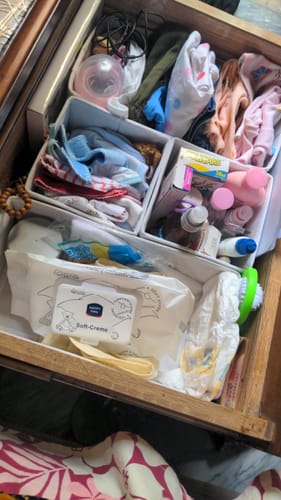 Customer photo review of Qoolish 6-Pack Drawer Organizers: Tidy-Up Your Space in Style! (Available in 6 Colors)