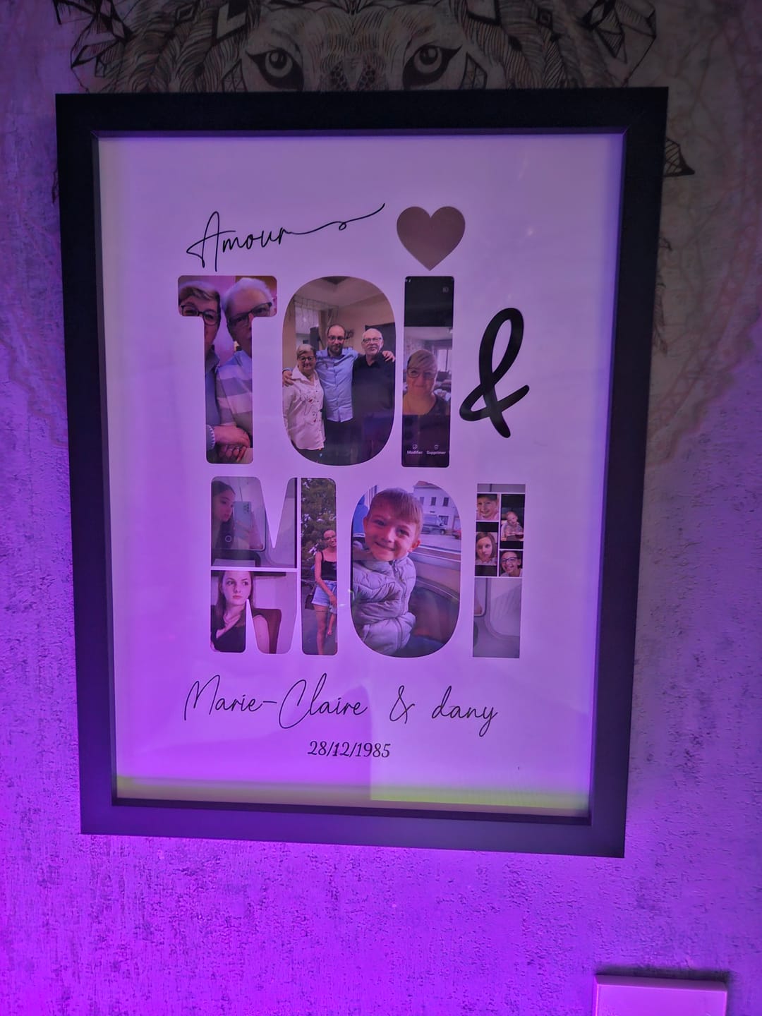 Customer photo review of Toi & Moi -  Affiche Personnalisée