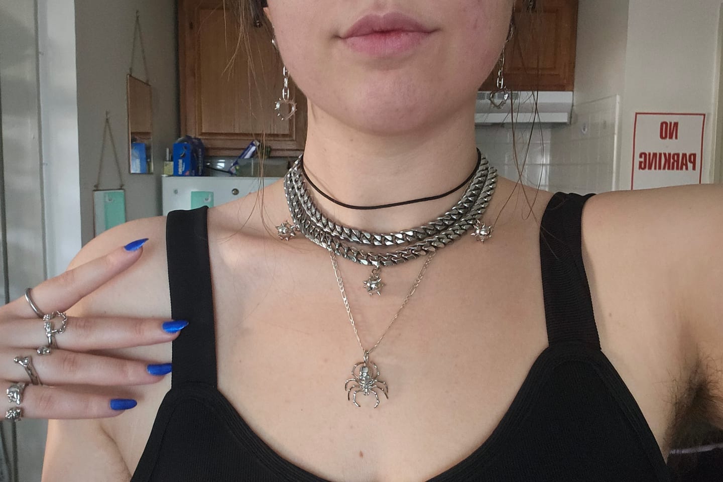 Customer photo review of SPIKE HEART EARRING