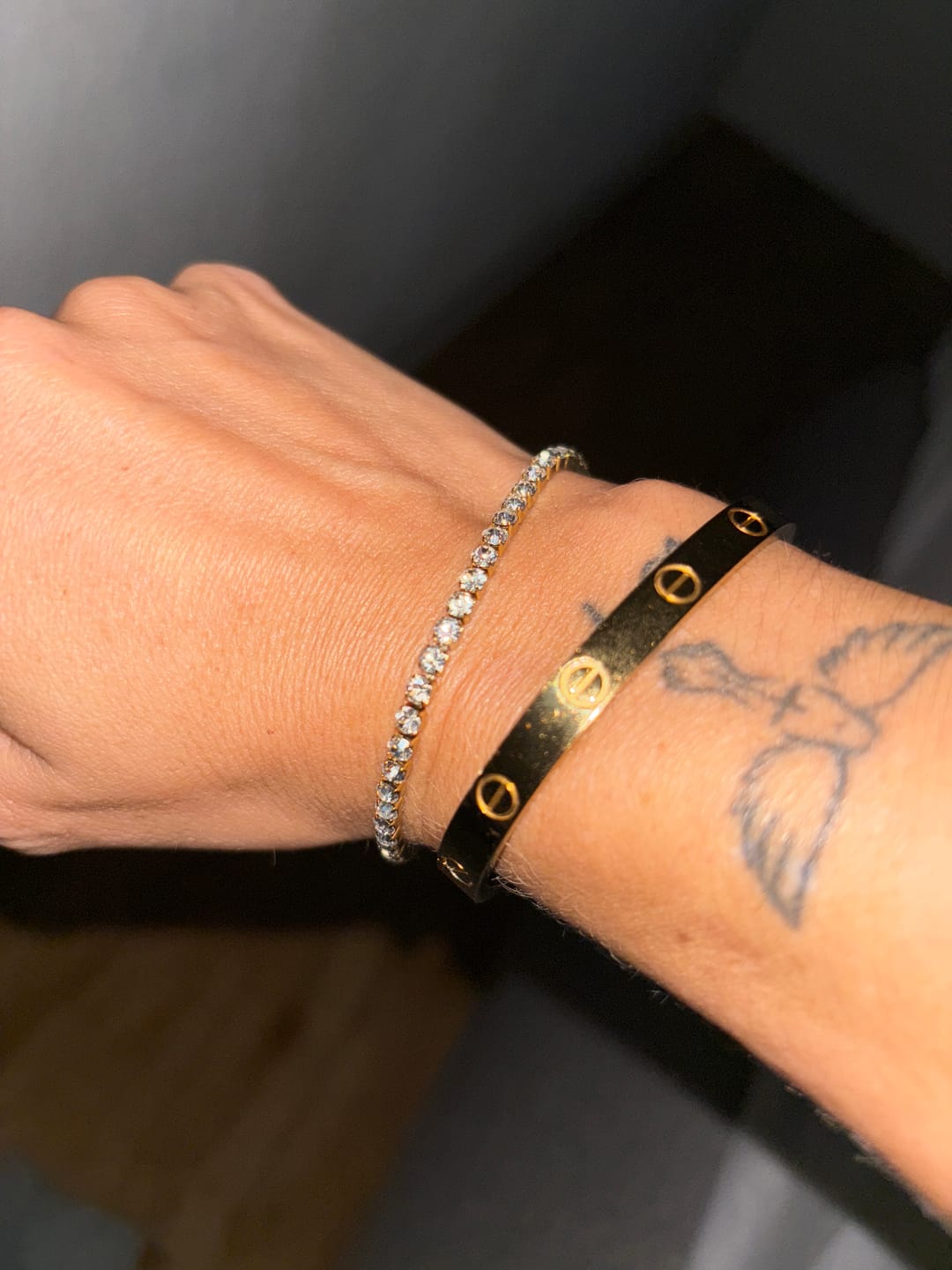 Customer photo review of Hi-Life Tennis Armband 14K Vergoldet