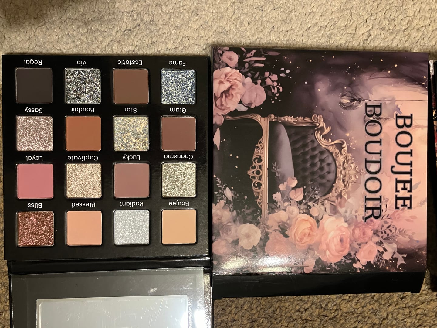 Customer photo review of Boujee Boudoir Neutral Glam Eyeshadow Palette ( PRE ORDER 4 - 6 weeks )