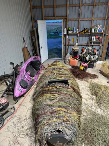 Customer photo review of Hunting Blind Raffia Grass (Individual)