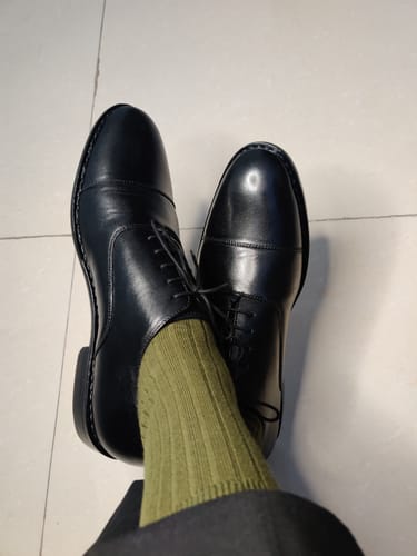 Customer photo review of Goodyear Welted - Cap Toe Oxfords - Black